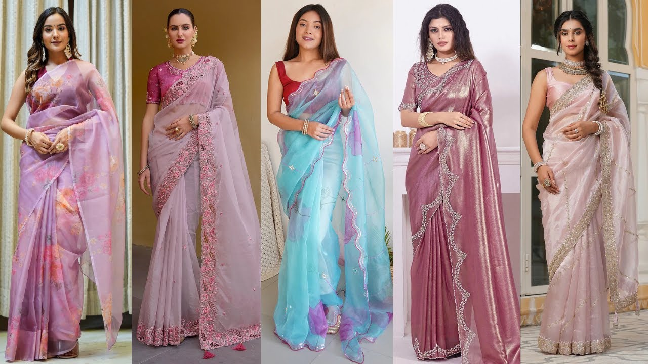Top Trending New Organza Saree Collection 2025/Soft Organza Saree/Fancy Organza Saree/Saree Fashion