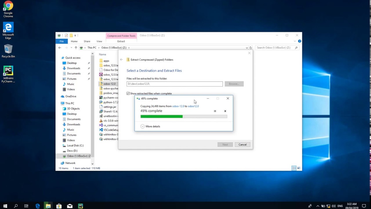 Odoo 12.0 for developers (Windows 10) - 5. Odoo finishing extract