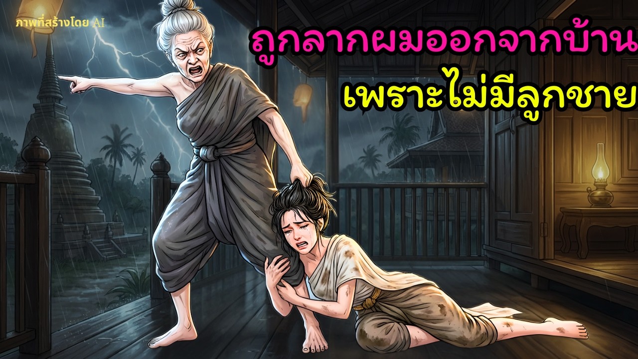 [นิทานพื้นบ้าน]แม่ผัวลากผมสะใภ้ไล่ออกบ้าน 2 ปีแค้นกลับวันแต่งสามีใหม่จบชีวิต