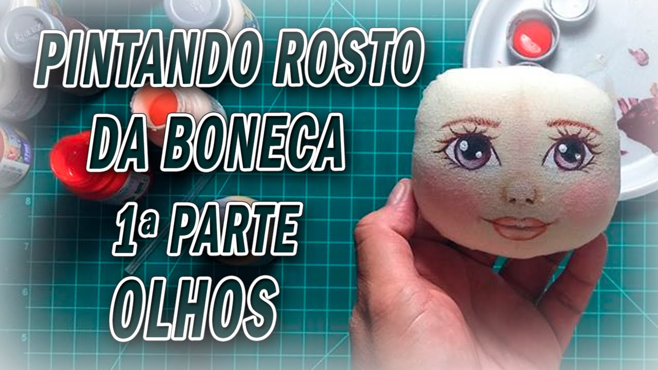 PINTAR O ROSTO DA BONECA DE PANO Artes DA TIA LU - OLHOS- por Как рисовать лицо тряпичная кукла в