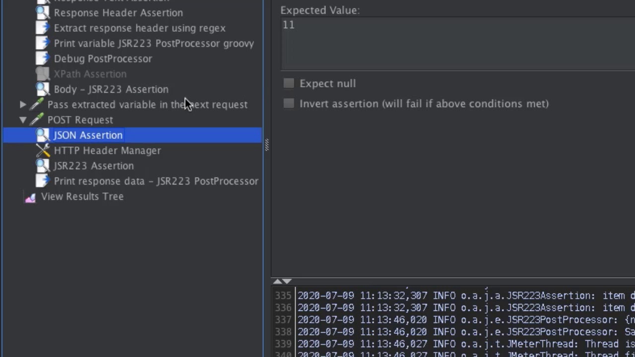 Assertions in Jmeter  - JSON, JSR223, Response Assertions