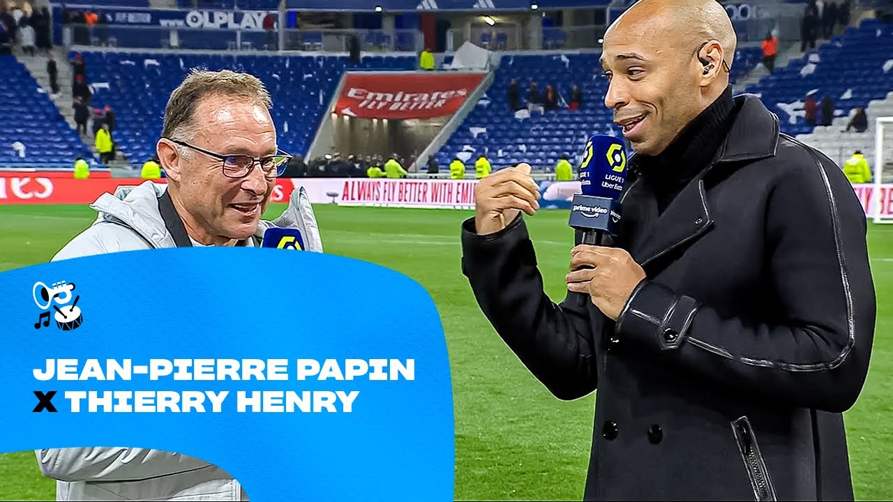 🥰 Quand Jean-Pierre Papin et Thierry Henry &eacute;changent ensemble apr&egrave;s l&rsquo;Olympico !