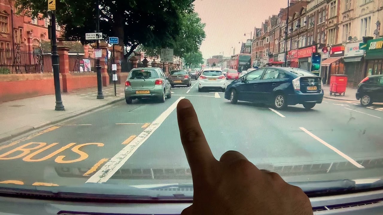 Following the signs for East Ham (Barking driving test route)