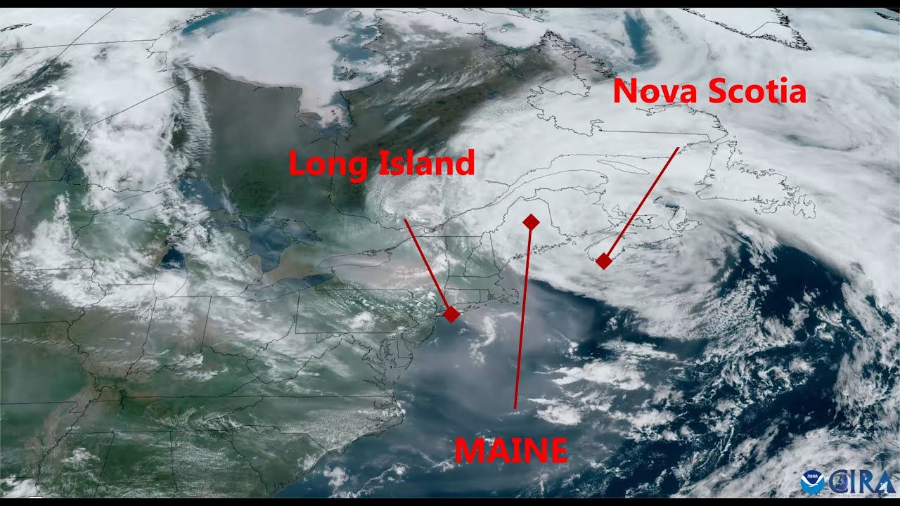 Nova Scotia fire - a view from space