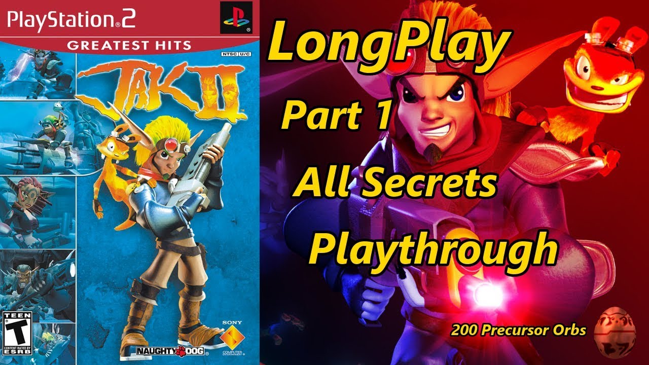 Jak 2 - Longplay All Secrets (Part 1 of 2) 200 Precursor Orbs Full Game Walkthrough (No Commentary)