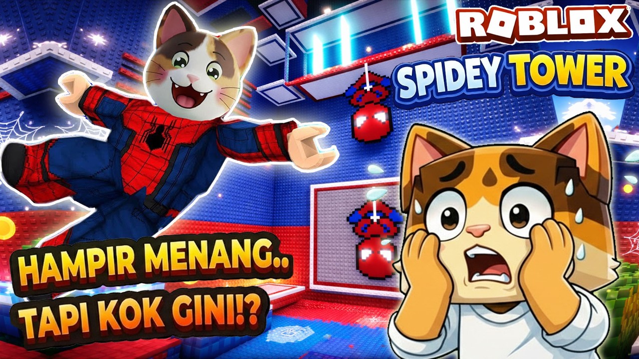 🔥Cuplis Memanjat Menara Paling Tinggi dan susah di Roblox 😱🕷️| SPIDEY TOWER!