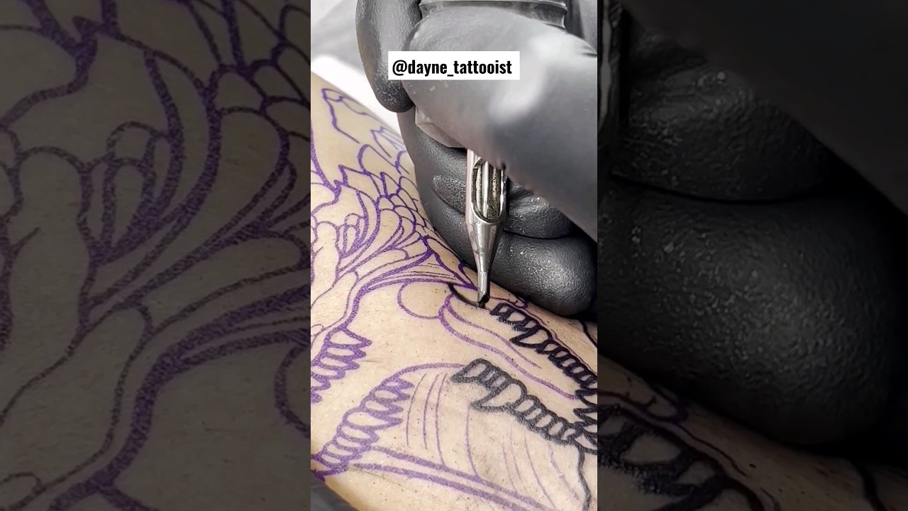 🔥EPIC! Tattoo Line work Close up #tattoo #tattooartist #shorts