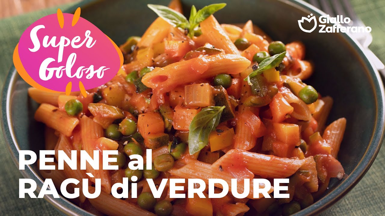 PENNE al RAGÙ di VERDURE - 💚 PRIMI PIATTI VEGETARIANI 🤤🌿🍝