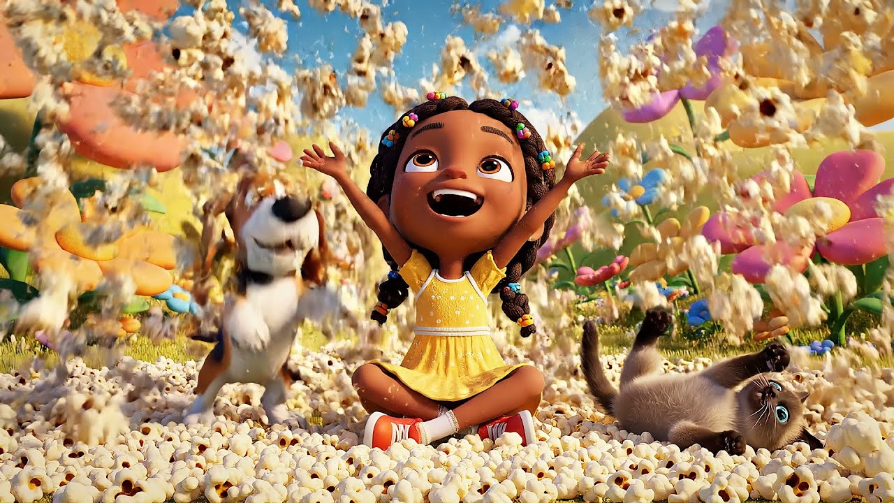 Tres Pequeñas Palomitas de Maíz de Juguete | Rimas Infantiles y Canciones para Niños