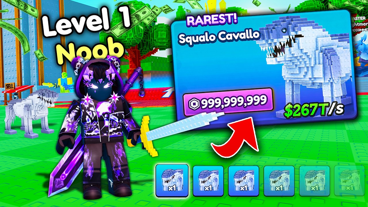 Начинаем заново как НОВИЧОК с САМЫМ ДОРОГИМ СЕКРЕТОМ в Lucky Block Rush! (Roblox)