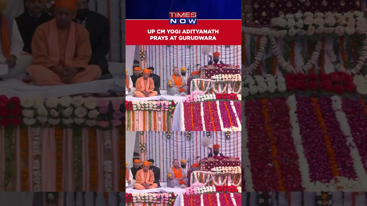 CM Yogi Adityanath Seen Offering Prayers At Aashiyana Gurudwara On Guru Nanak Jayanti #shorts
