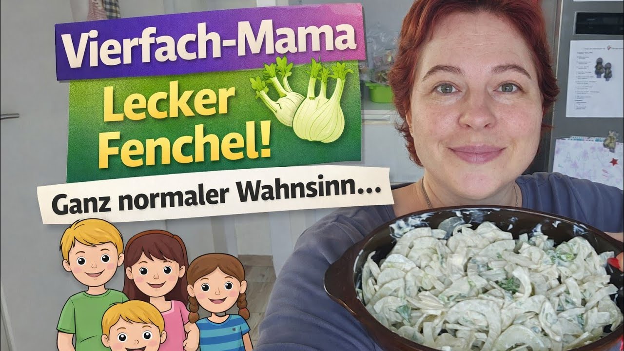 Kochen im Alltag | Fenchel-Salat so lecker 🥗 | Vierfach Mama Vlog | Ganz normaler Wahnsinn 🫂