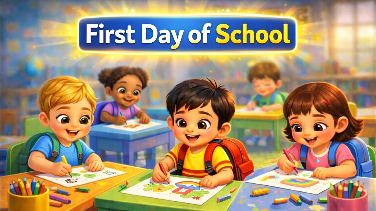 School ka pehla din | First day of school song | kids rhymes 