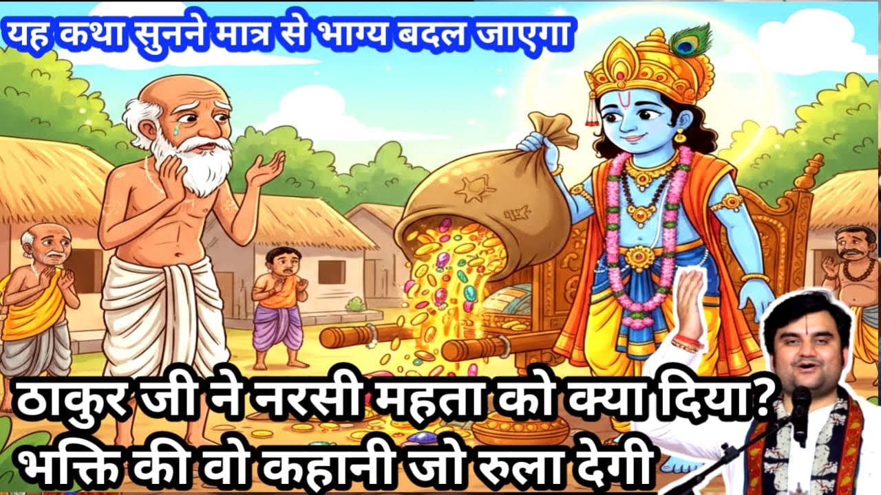 ठाकुरजी ने नरसी महता को क्या दिया? भक्ति की वो कहानी जो रुला देगी #indreshji#bhagwatkatha #livekatha
