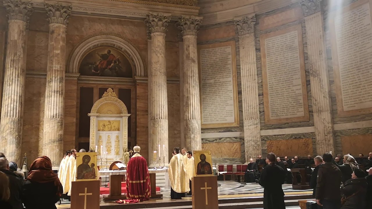 Vespers Romanian Orthodox in St. Paul outside the Walls in Rome