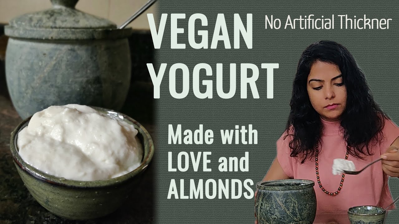 How to make thick almond milk yogurt without artificial thickener | Priyanka N Jain