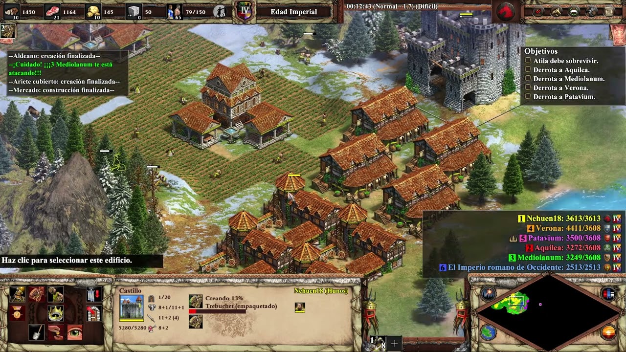 Age of Empires II DE | Campaña: Atila el Huno | Misión 6 - La caída de Roma | Difícil |