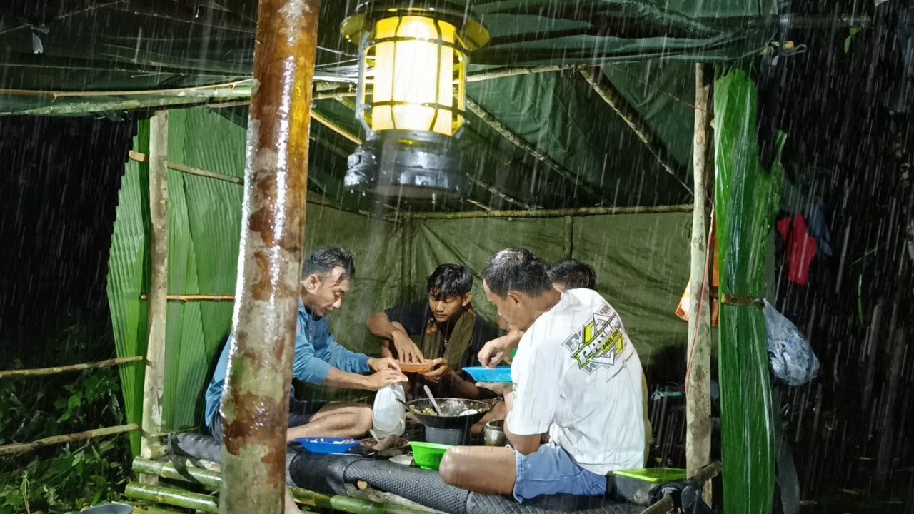 Camp & fishing - 2 hari di hutan - tidur nyenyak sampai pagi - di hajar hujan deras semalaman - ASMR