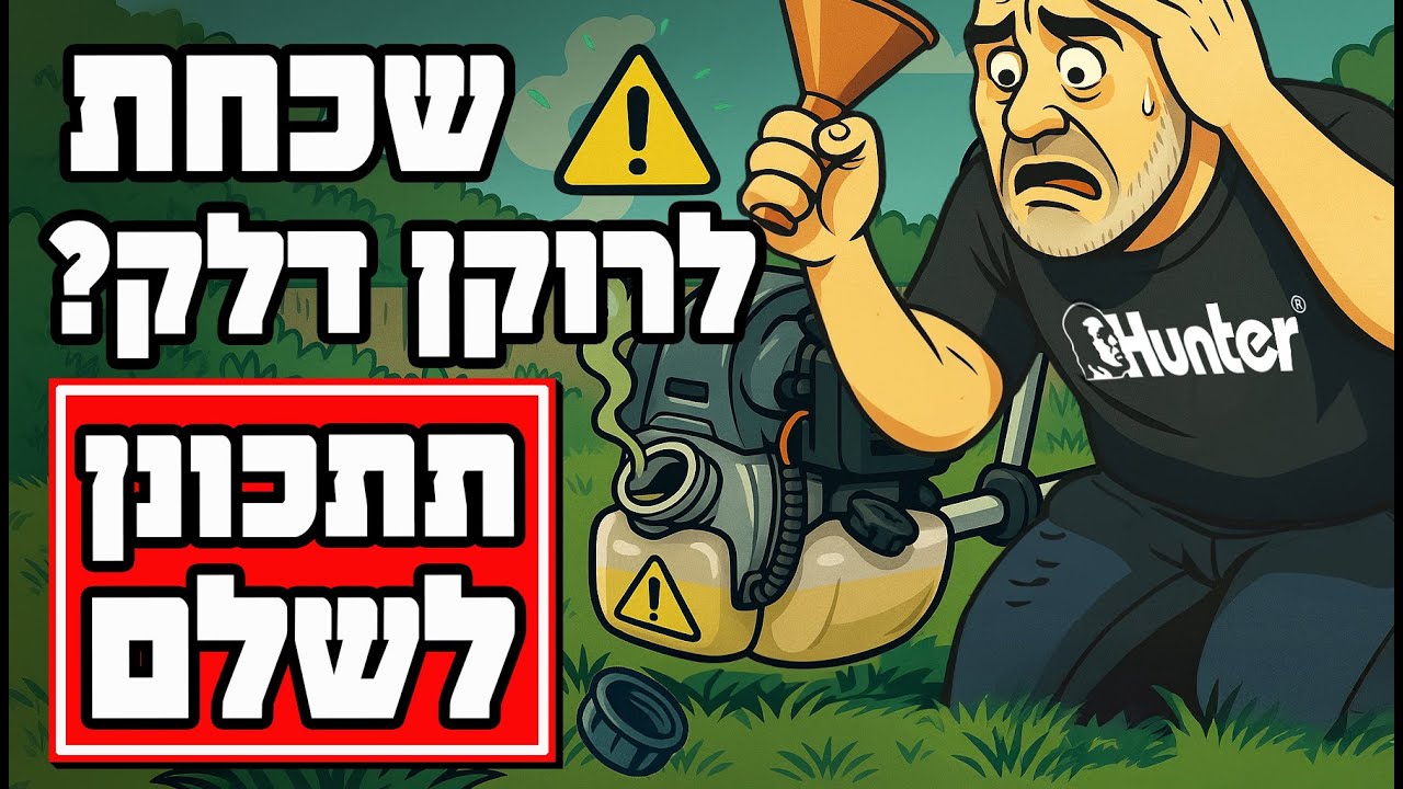איך מאחסנים חרמש מוטורי נכון | מדריך מלא לאחסון לחרמש מוטורי לטווח קצר וארוך | האנטר ישראל | Hunter