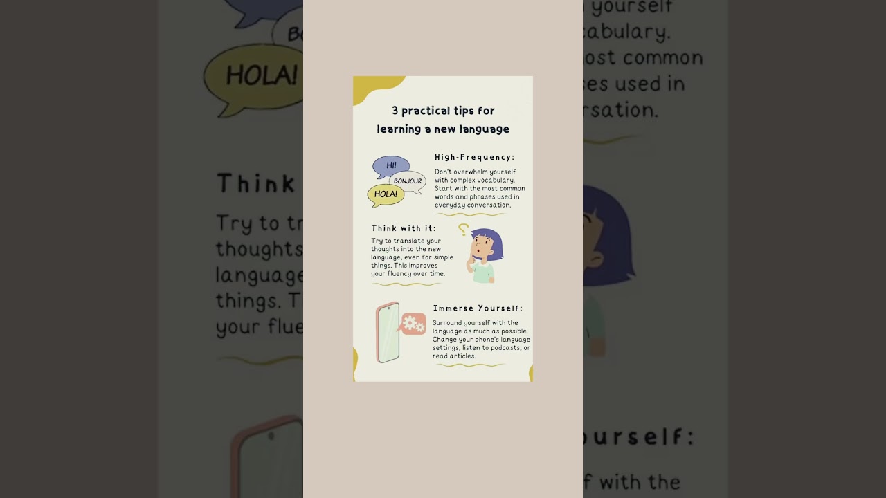 3 Practical Tips for Learning ANY Language #languageresources