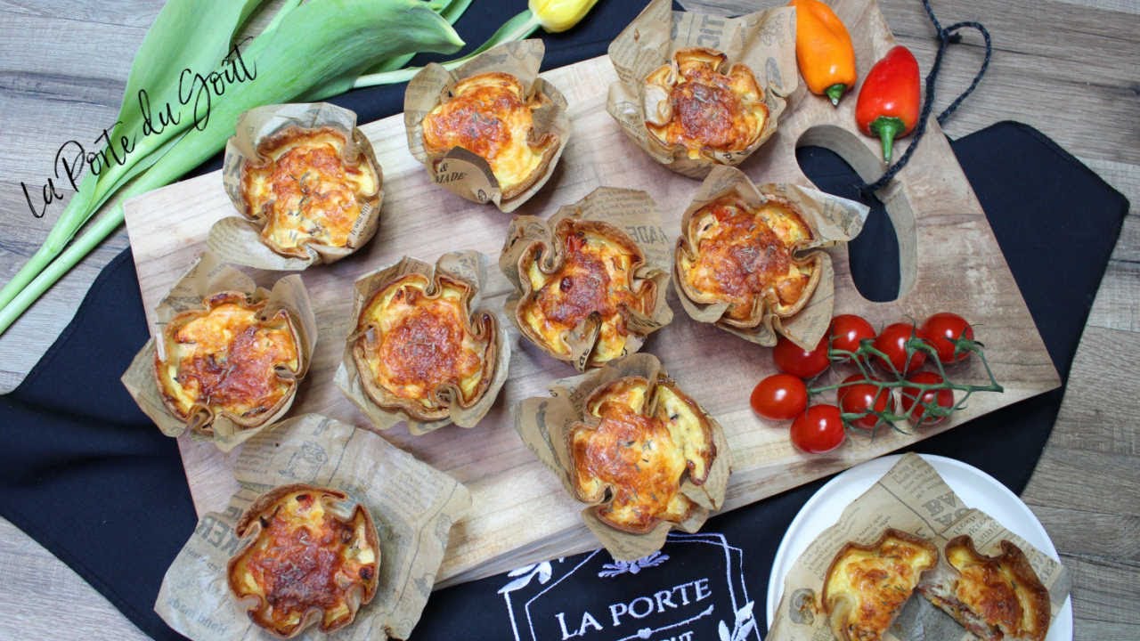 On sort de la traditionnelle !! Ces mini quiches sont parfaites en entrée.