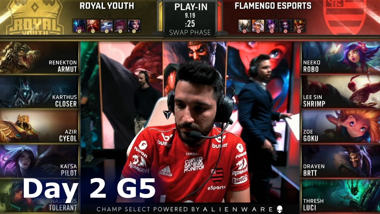 RY vs FLA | Day 2 Play-In Stage S9 LoL Worlds 2019 | Royal Youth vs Flamengo Esports