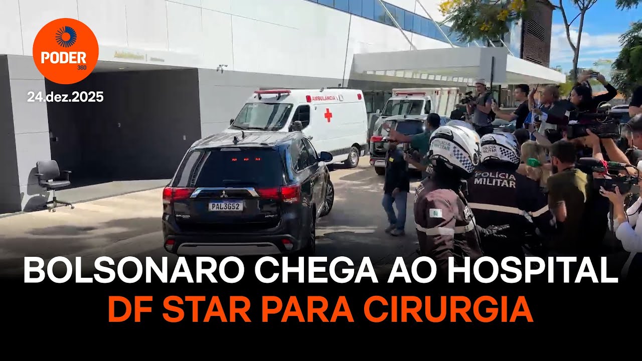Bolsonaro chega ao hospital DF Star para cirurgia