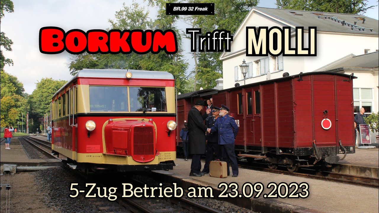 Borkum trifft Molli: 5-Zug Betrieb am 23.09.2023