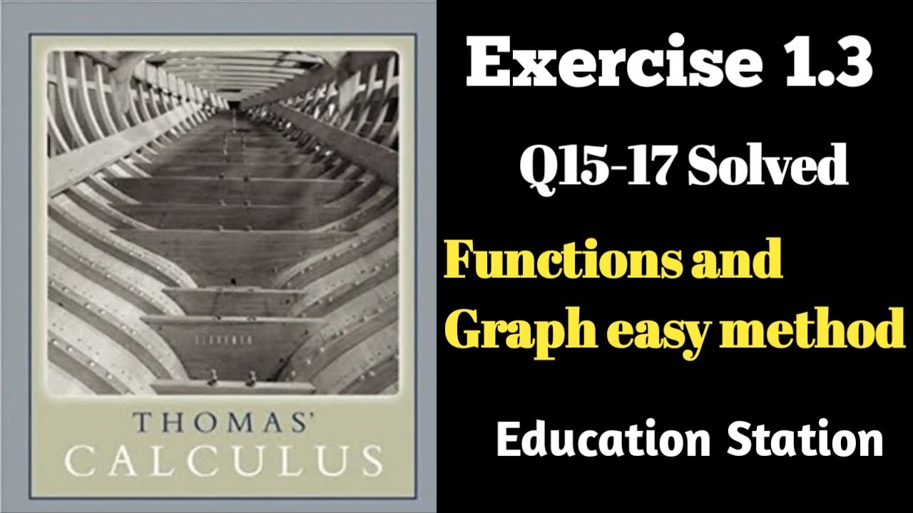 Functions and Graph Thomas Calculus| Exercise 1.3| Q15-17. Lecture in Hindi by Education Station.