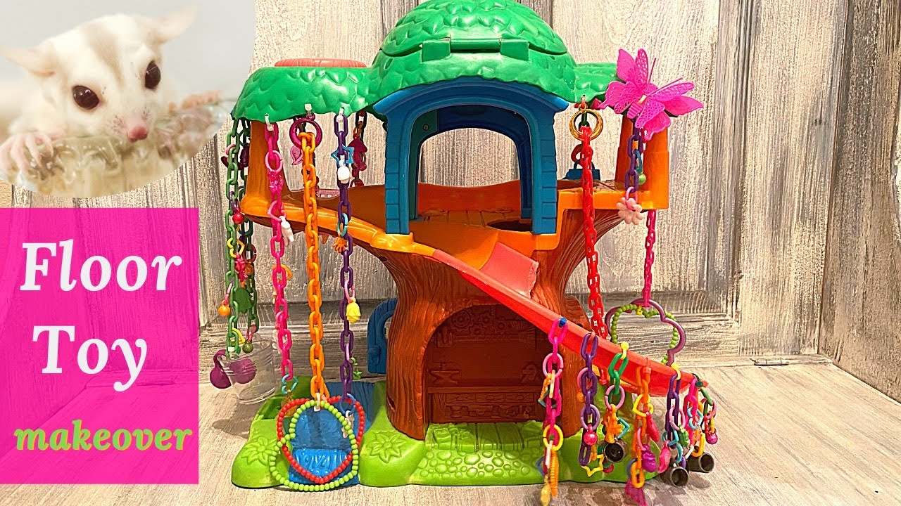 FLOOR TOY MAKEOVER | making a sugar glider toy with THRIFT STORE finds