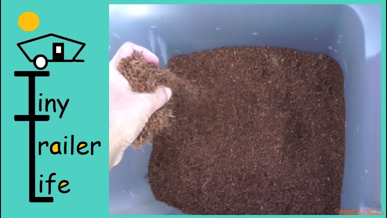 Composting Toilet Compost Mix Using CoCo Fiber Brick Composting Material