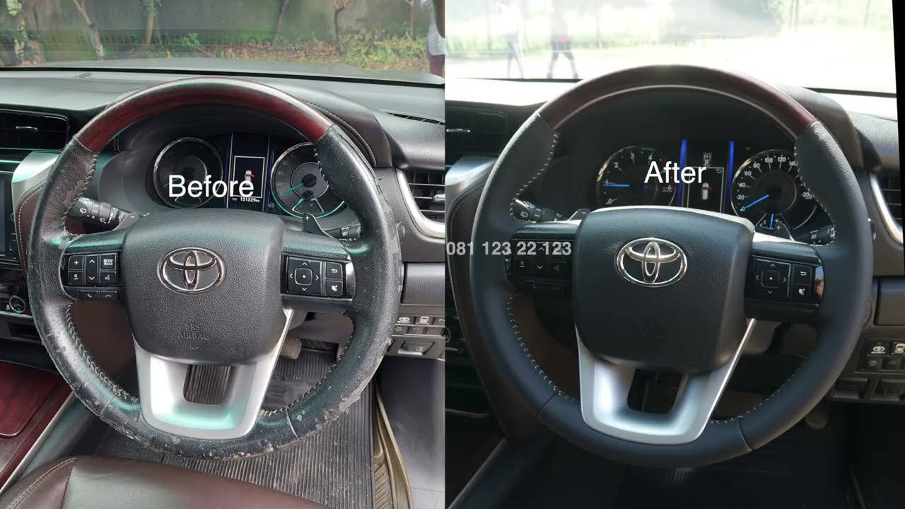 Restorasi Steering Wheel Toyota Fortuner VRZ Kang Zaen Autoleder Monza Authentic Leather