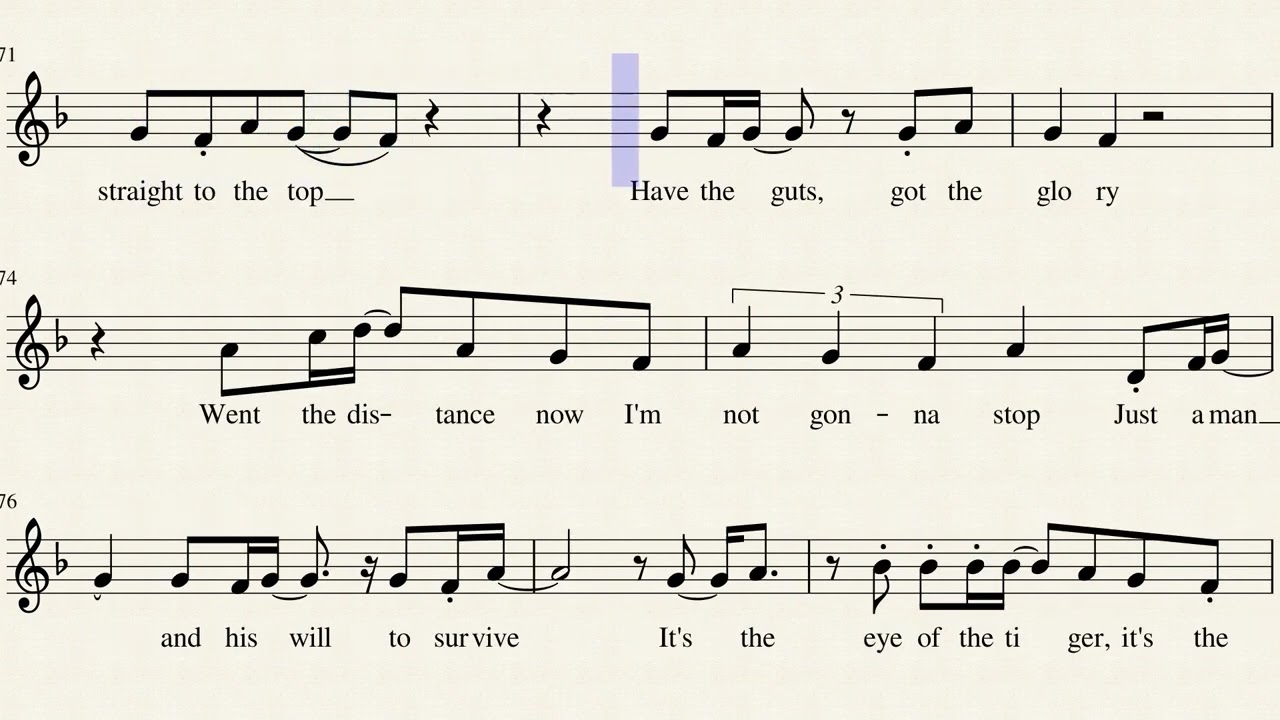 Survivor - Eye of the Tiger - Bb Trumpet