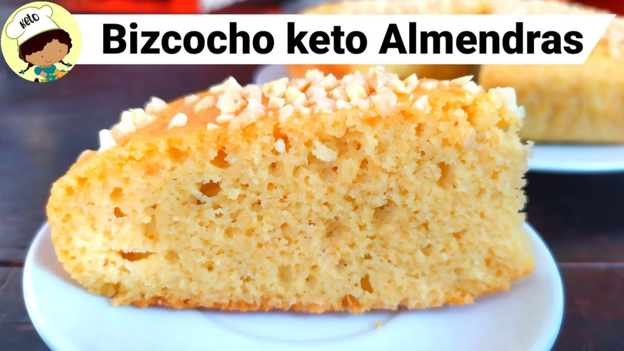Bizcocho Keto de Almendras,Esponjoso Sabor Vainilla| Sin Gluten |