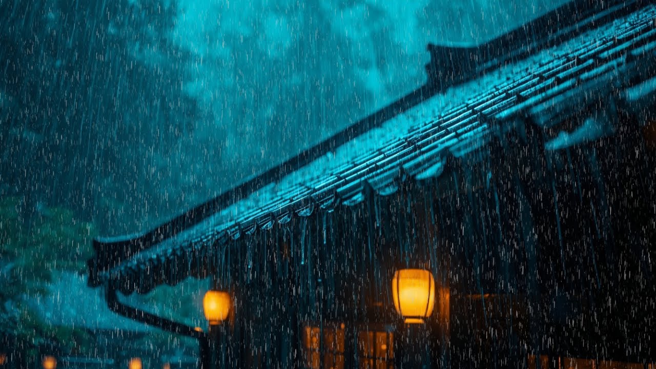 Heavy Rain 12 Hours 🌧️ Night Rain for Deep Sleep & Stress Relief