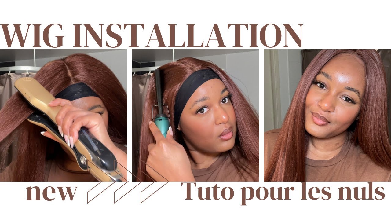 INSTALLATION WIG POUR LES NULS| *perruque synthétique* #aliexpress #syntheticwigs #wiginstall