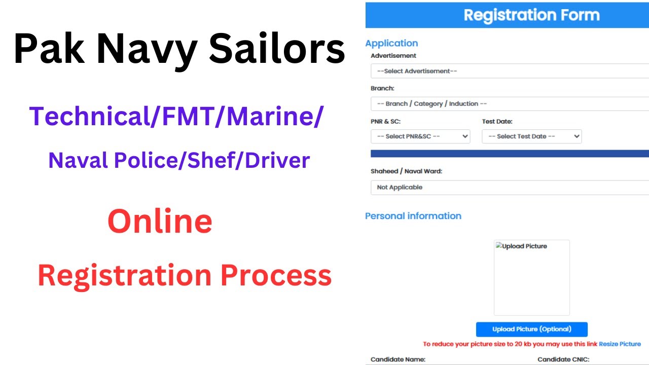 How to Fill Online Registration Form For Pak Navy Sailors | Pak Navy Online Registration Process