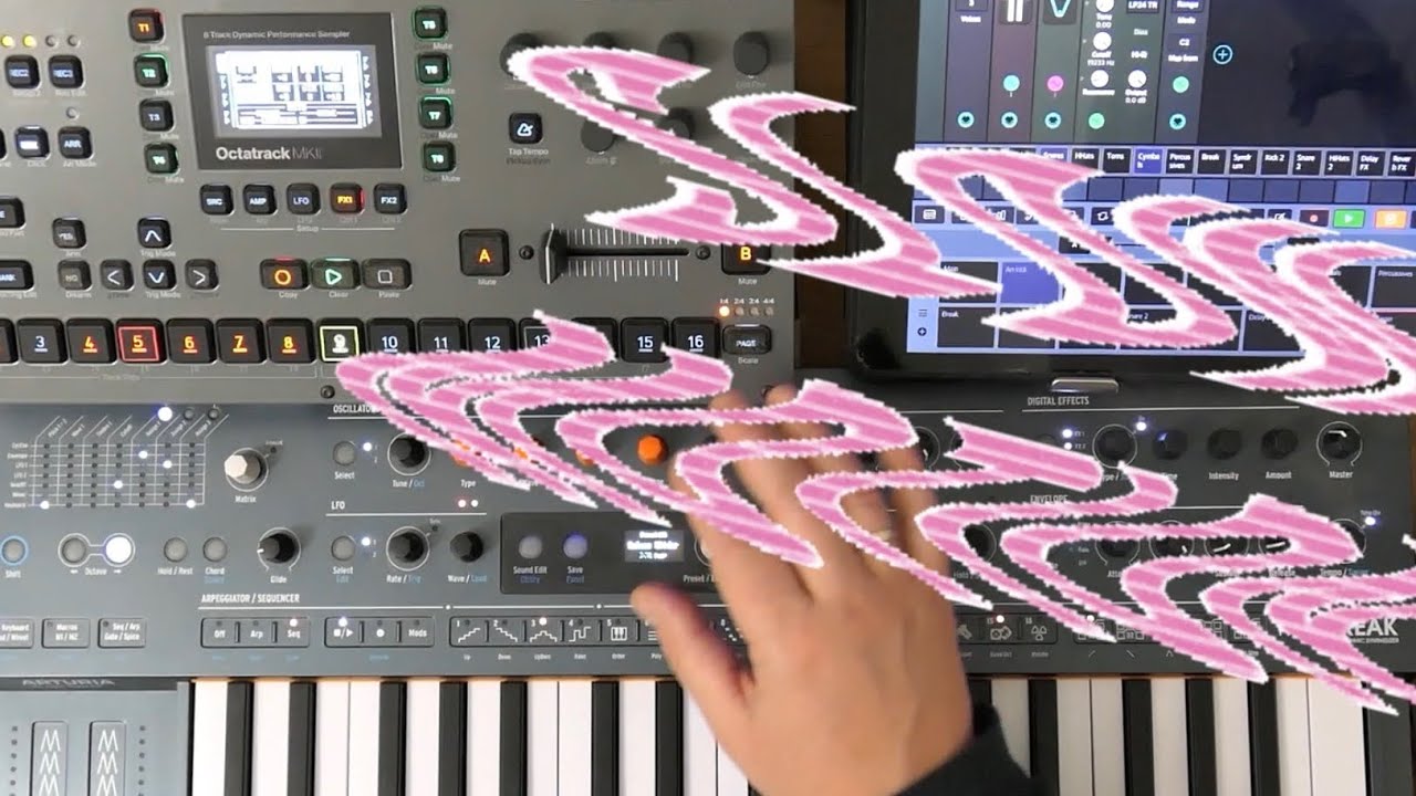 Shanti live track - octatrack, minifreak and iPad