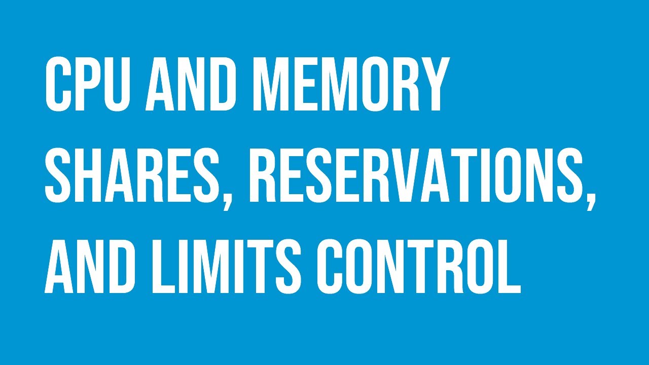 VMware's CPU and memory Shares, Reservations, and Limits resources control.
