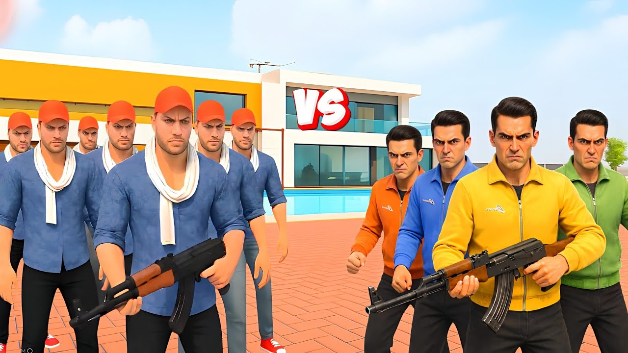 😱Blue Gang Fight with Colourfull Gang Fight 💥🤯 Indian Theft Aura Simulator 🔥😱 