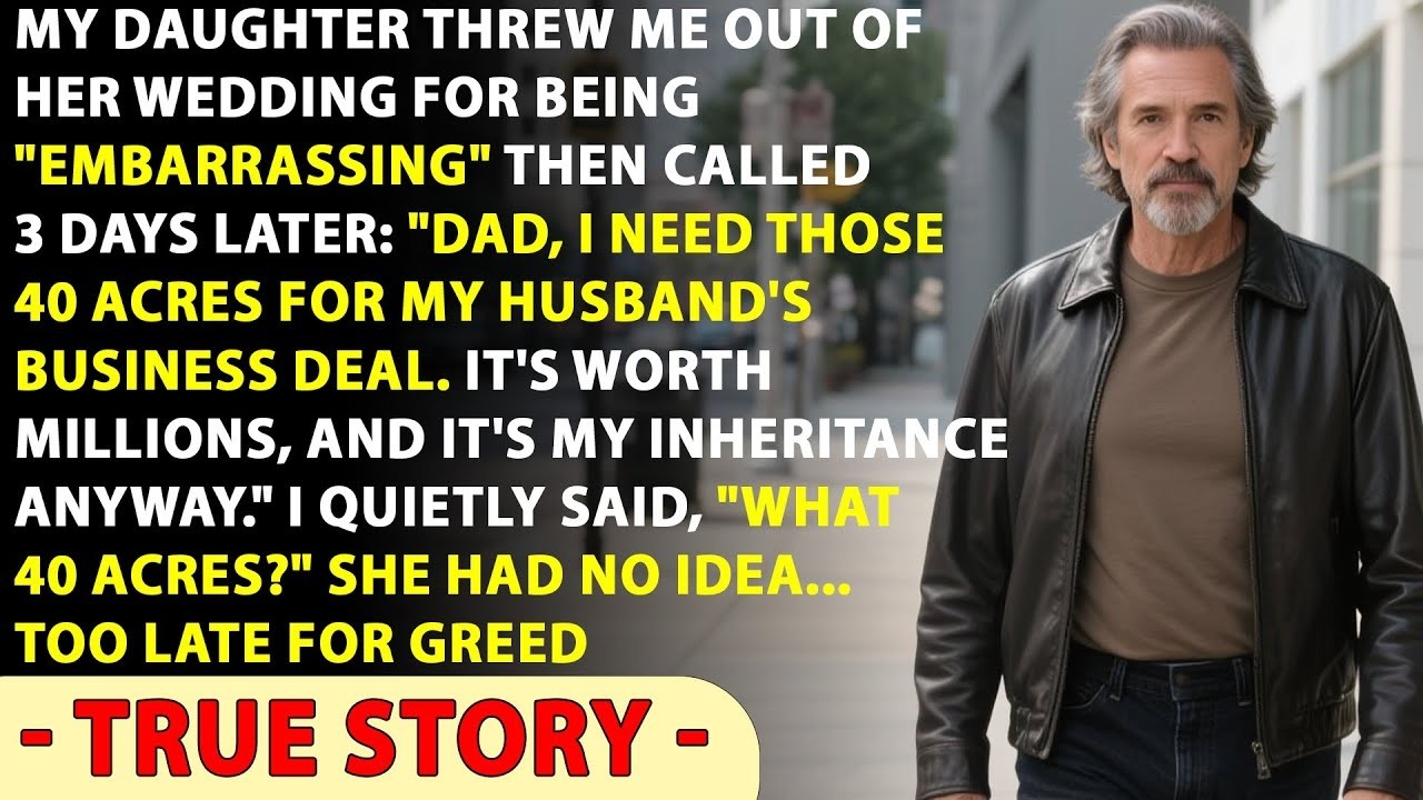 After My Daughter Kicked Me Out Of Her Wedding, She Demanded My 40 Acres — But I Already Donated A