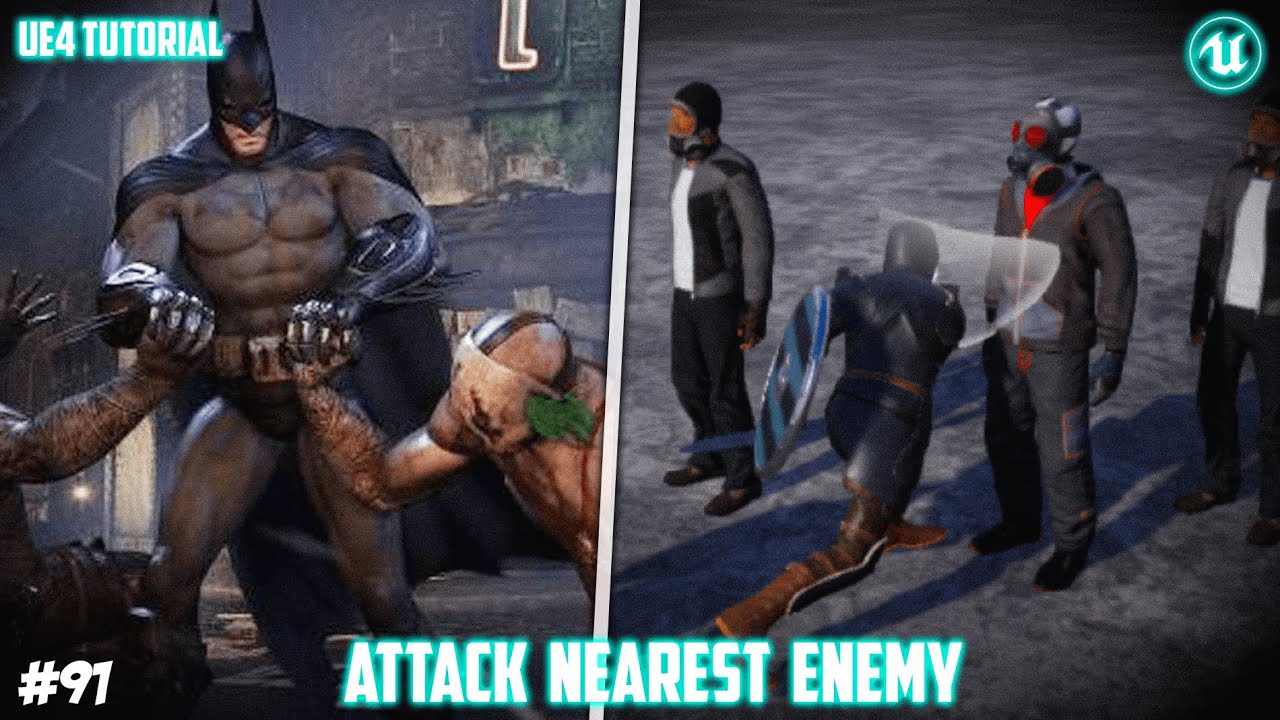 UE4: TUTORIAL #91 | Attacking nearest enemy (Third person sword and shield combat)