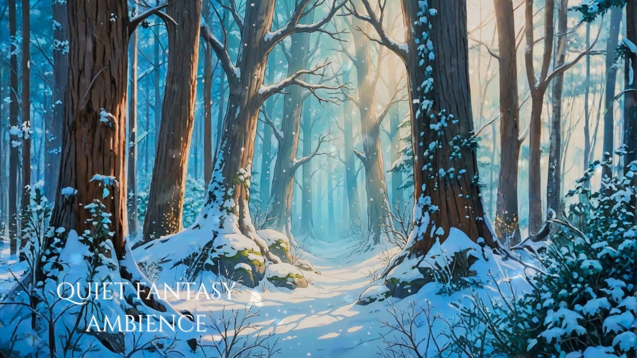 Sunlight Through a Snowy Forest in Another World ❄️ | 30 Minutes Quiet Fantasy Ambience