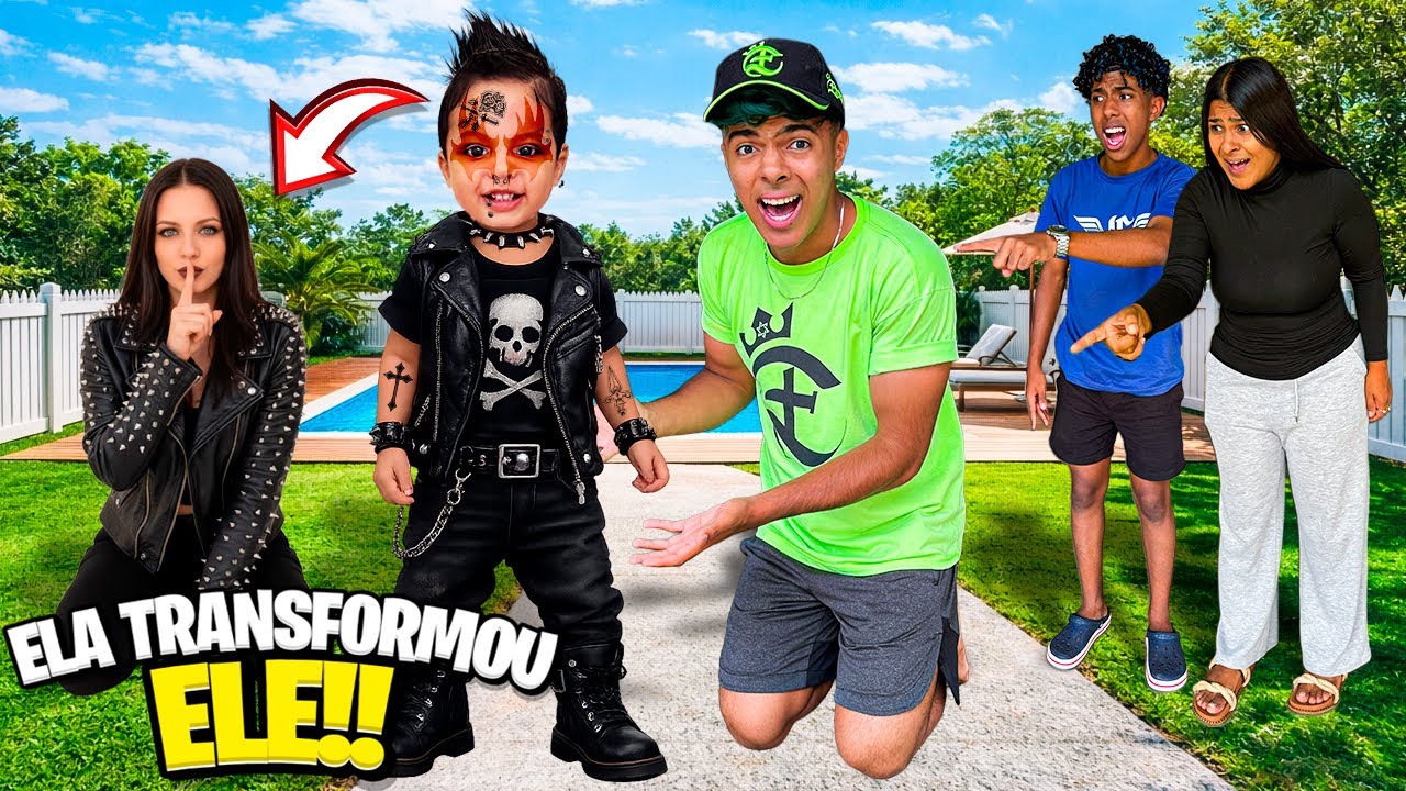 MEU AFILHADO VIROU GÓTICO‼️😱 *ficamos de babá dele