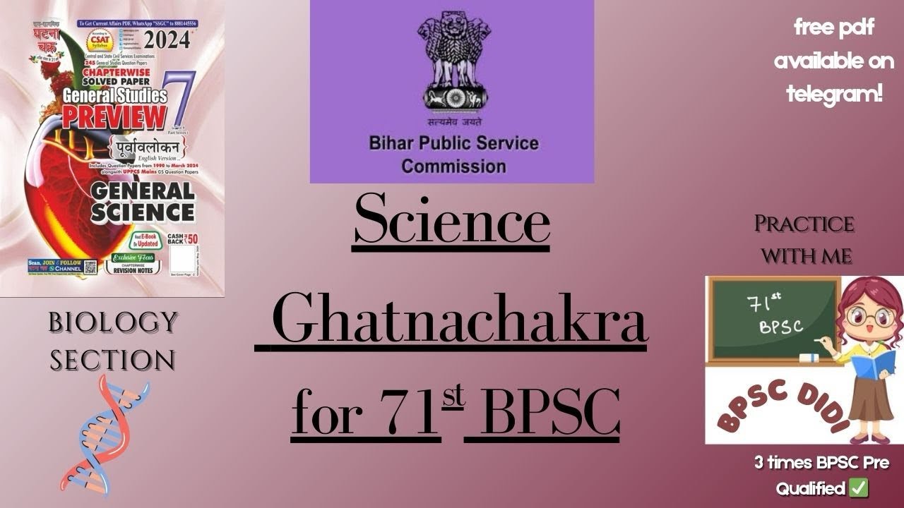 Science Ghatnachakra | Biology chapters | 71st BPSC Guidance