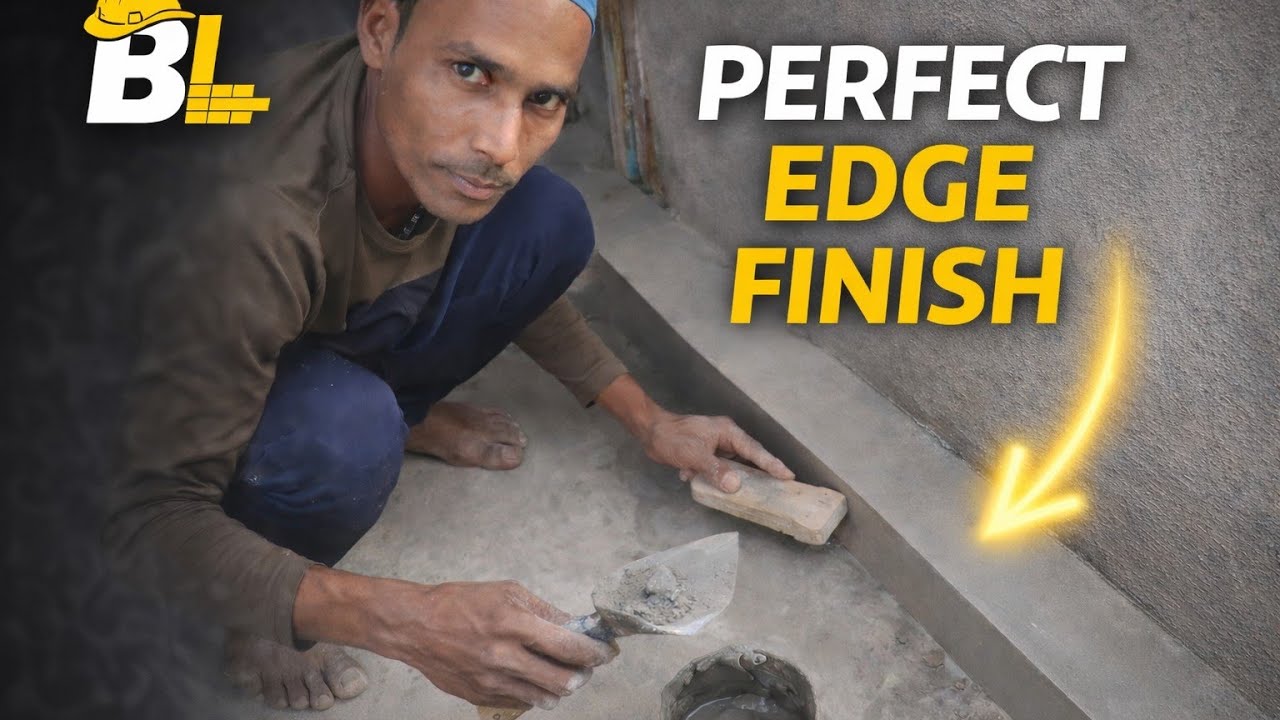 Perfect Floor Edge Plaster Work | Skilled Mason Finishing Step by Step