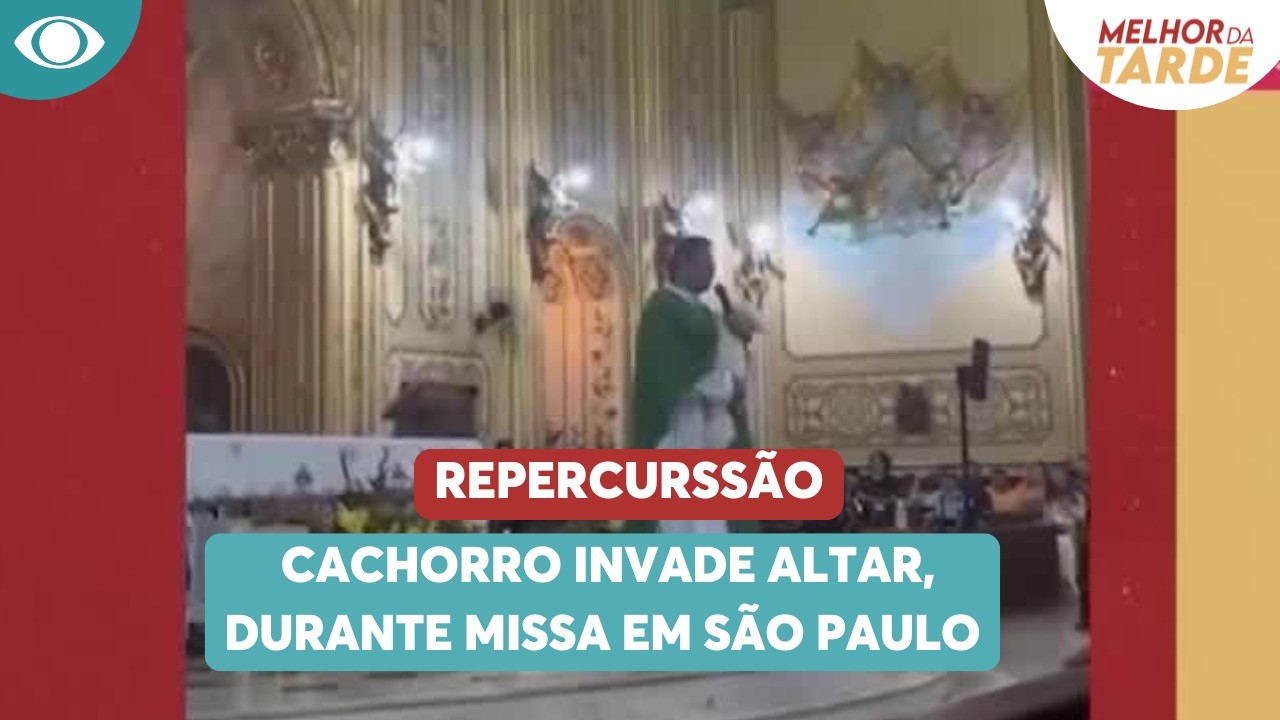 Cachorro invade altar em SP | Melhor da Tarde