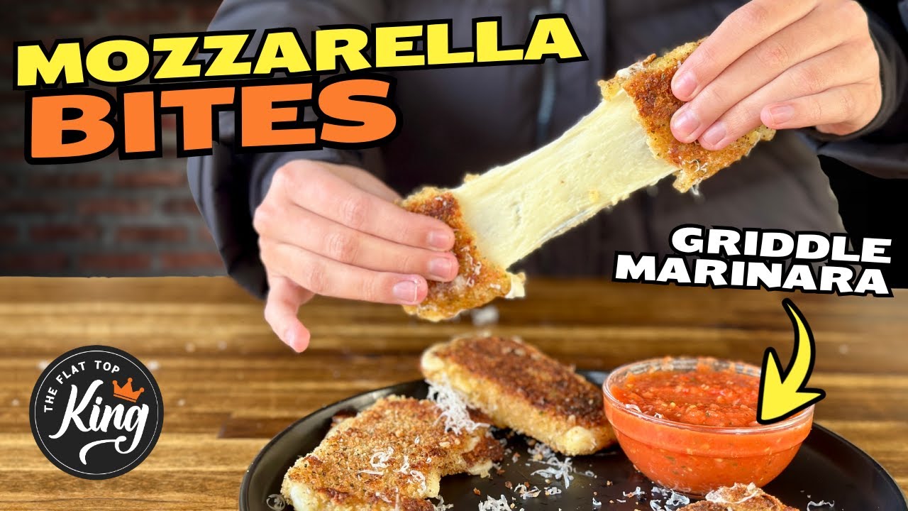 Blackstone Fried Mozzarella and Griddle Marinara Sauce - Easy Griddle Appetizers (Kid-Approved!)