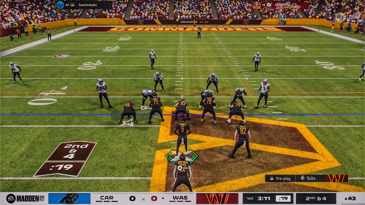 Commanders vs Panthers Madden 26 Online PS5 Gameplay