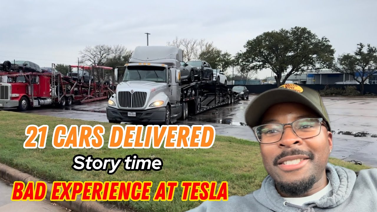 Доставка 21 автомобиля + короткая история о плохом опыте использования Tesla.